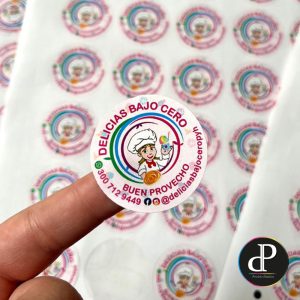 Sticker o etiqueta adhesiva